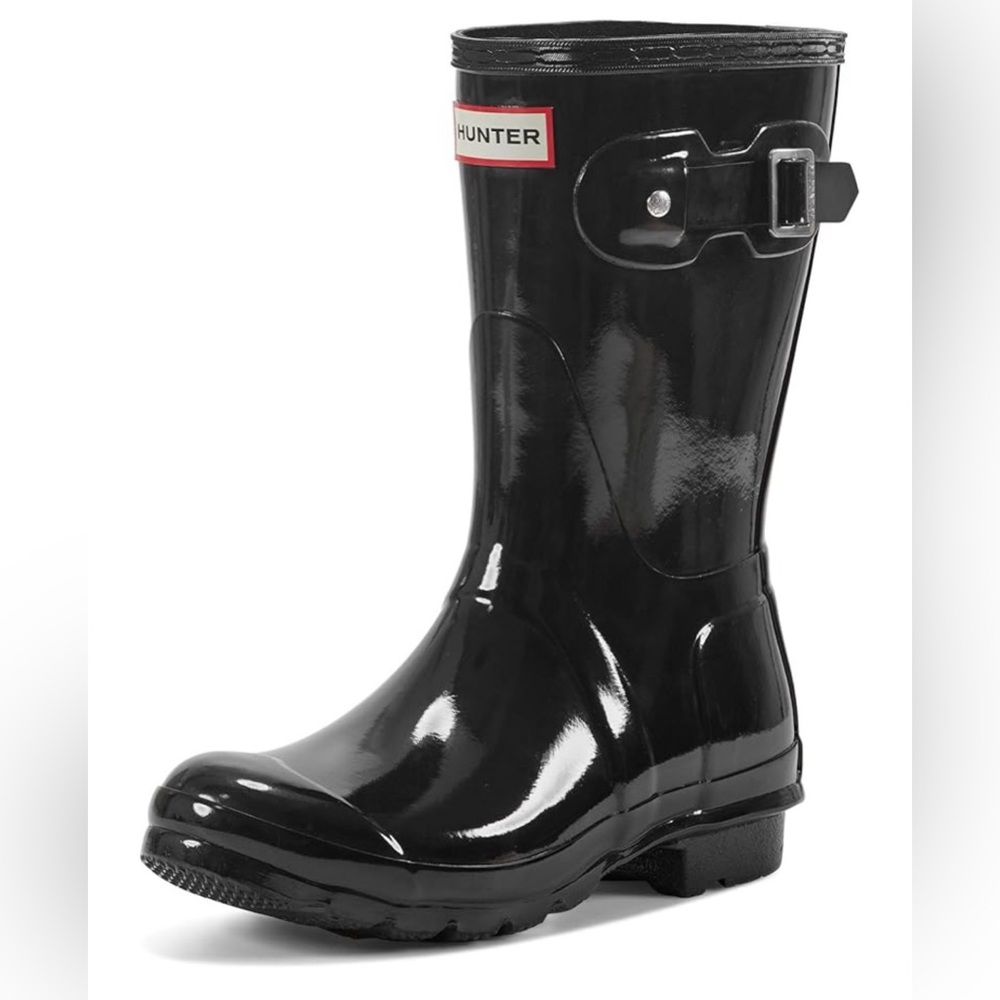 Hunter Women's Shiny Black Rain Boots
